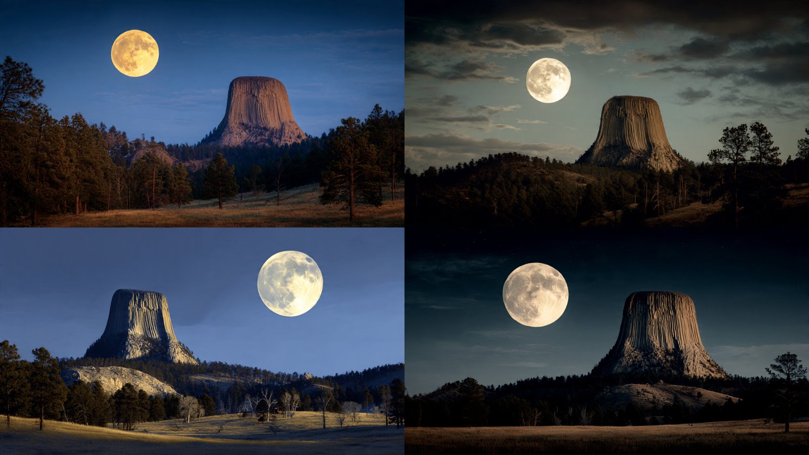 Devils Tower Moon
