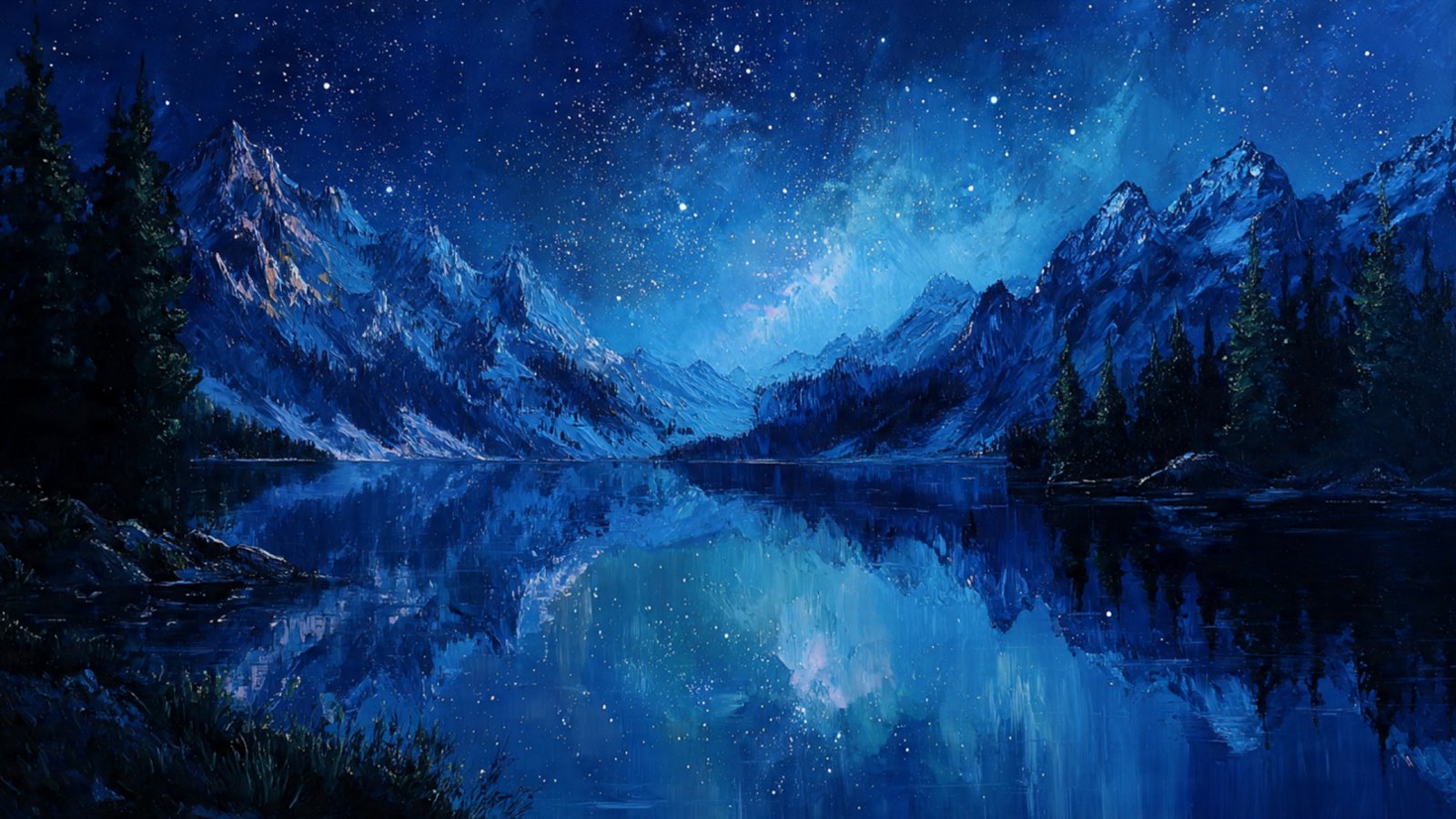 Starry Lake Night