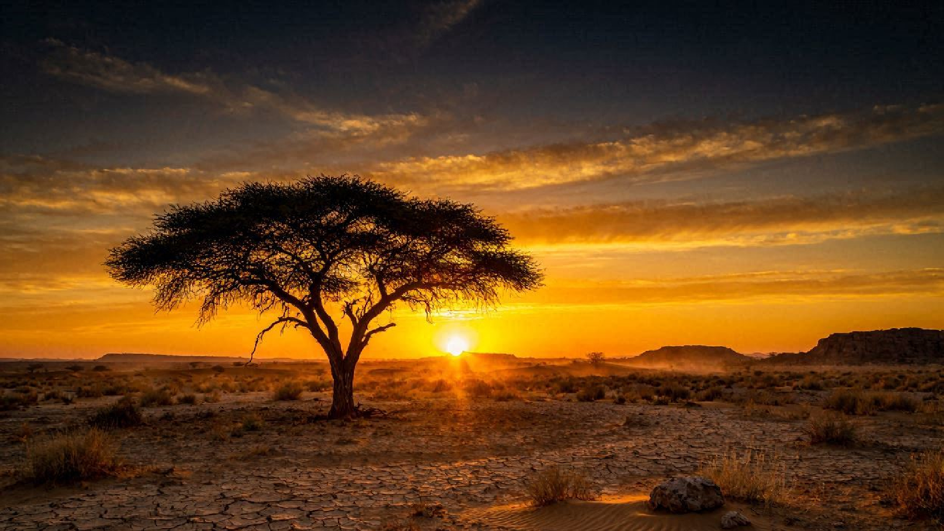 Acacia Tree Silhouette