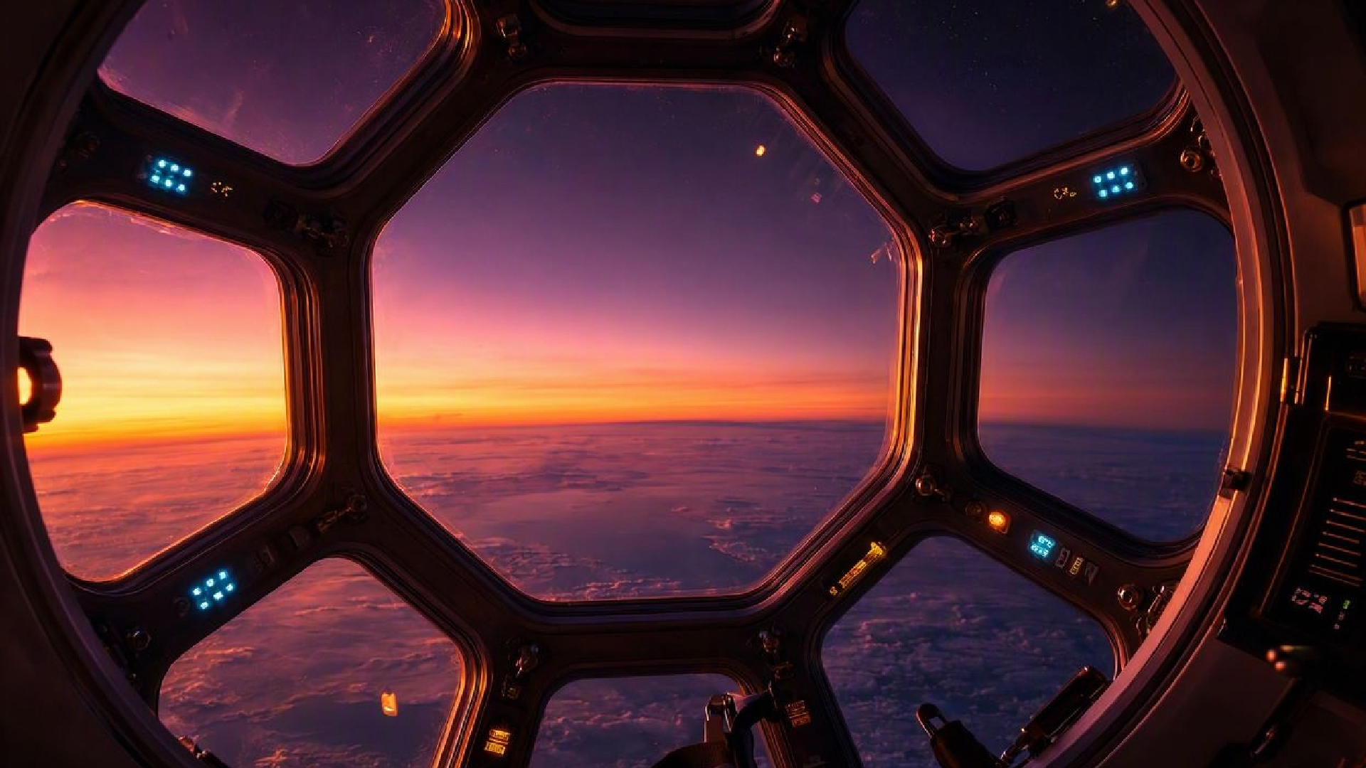 Space Station Sunset